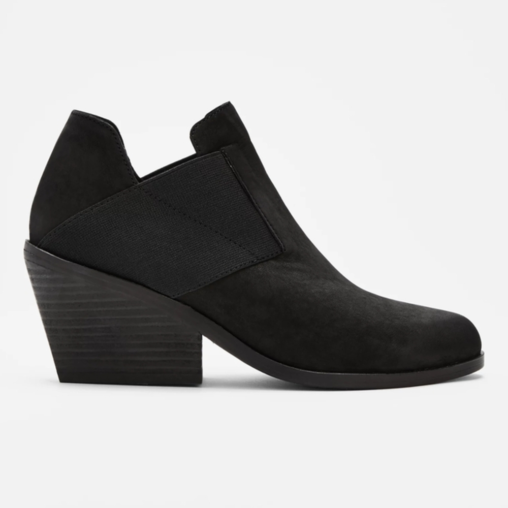 Eileen Fisher Even Tumbled Nubuck Bootie Black